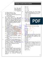 Electric Charges & Electrostatics - 50 Qs