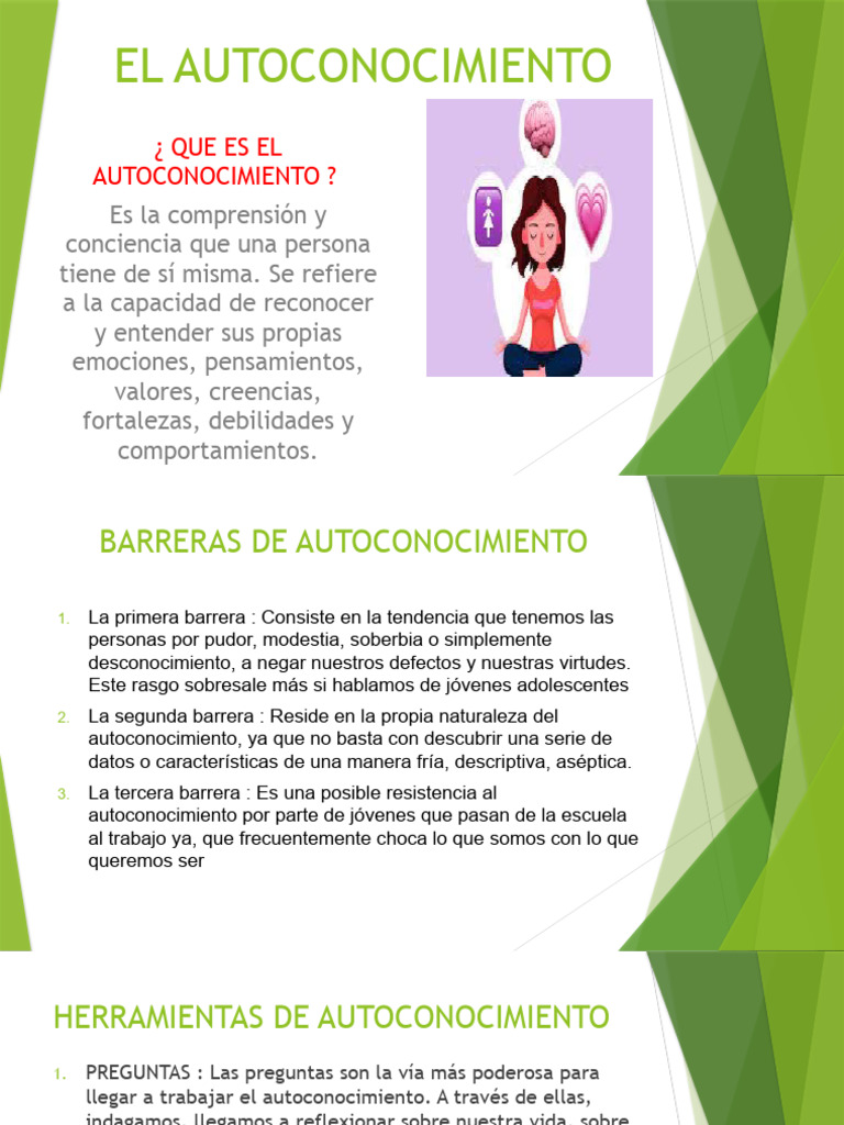 Barreras y herramientas del autoconocimiento | PDF