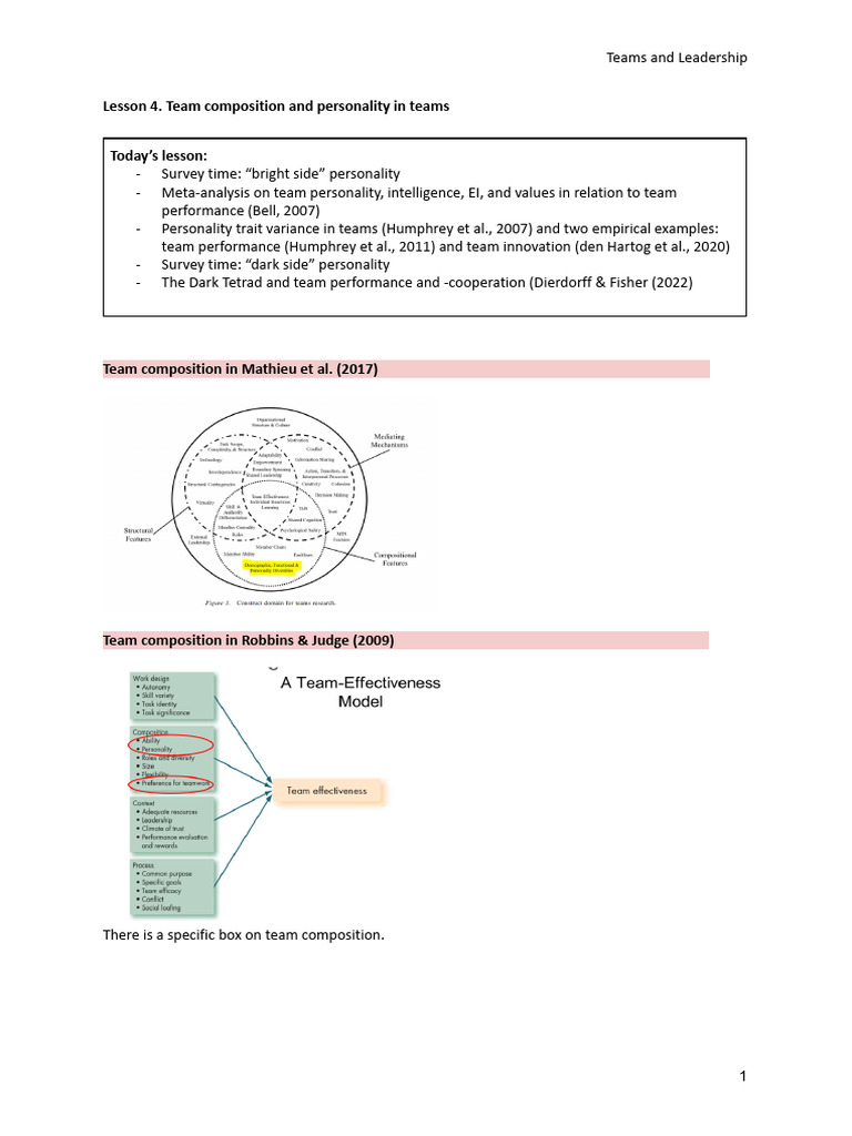 Team Personality Impact on Performance | PDF | Dark Triad | Social ...