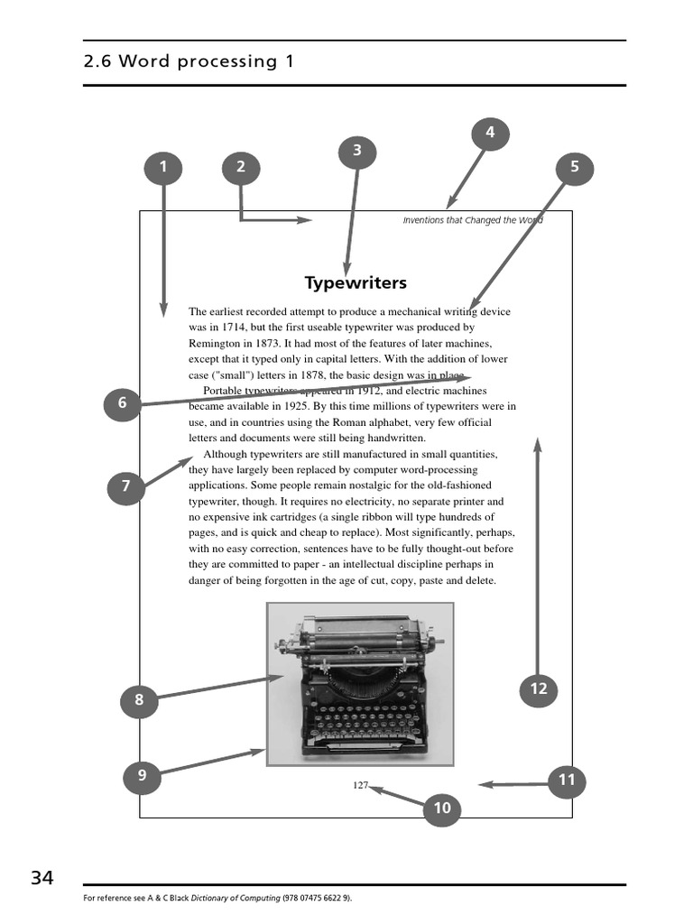 Word processing | PDF | Spreadsheet | Typewriter