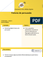 Fatores de Persuasão: Itinerário Formativo: Arte e Mídias Digitais