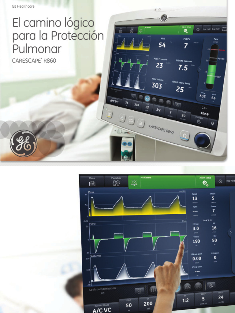 Ventilador CARESCAPE R860: Protección Pulmonar | PDF | Energia General ...