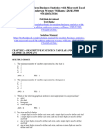 Test Bank For Modern Business Statistics With Microsoft Excel 5Th Edition Anderson Weeney Williams 1285433300 978128543330 Full Chapter PDF