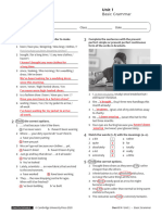 Basic Grammar Unit1 With Answers