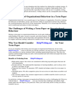 Term Paper Organizational Behaviour