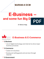 E-Business - Big Data - Internet of Things