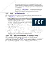 Public Administration Term Paper Topics