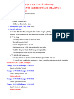 Listening and Speaking 1 - Learning and Teaching Plan