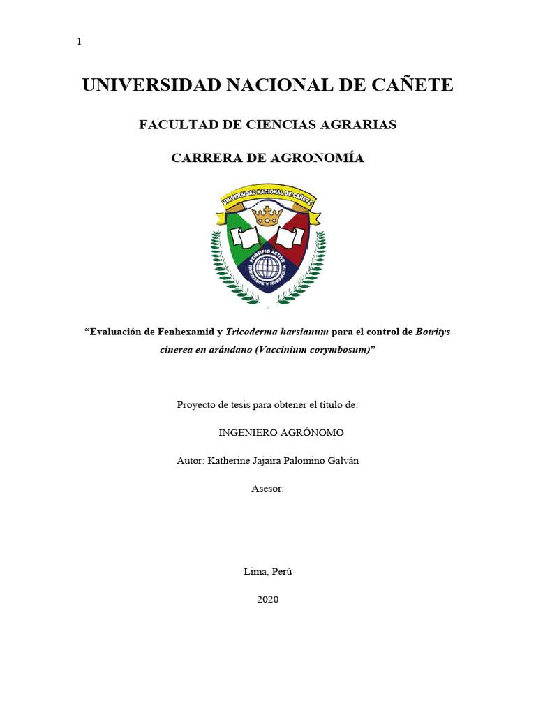 Control de Botrytis en Arándano: Fenhexamid y Tricoderma | PDF | Hongo ...