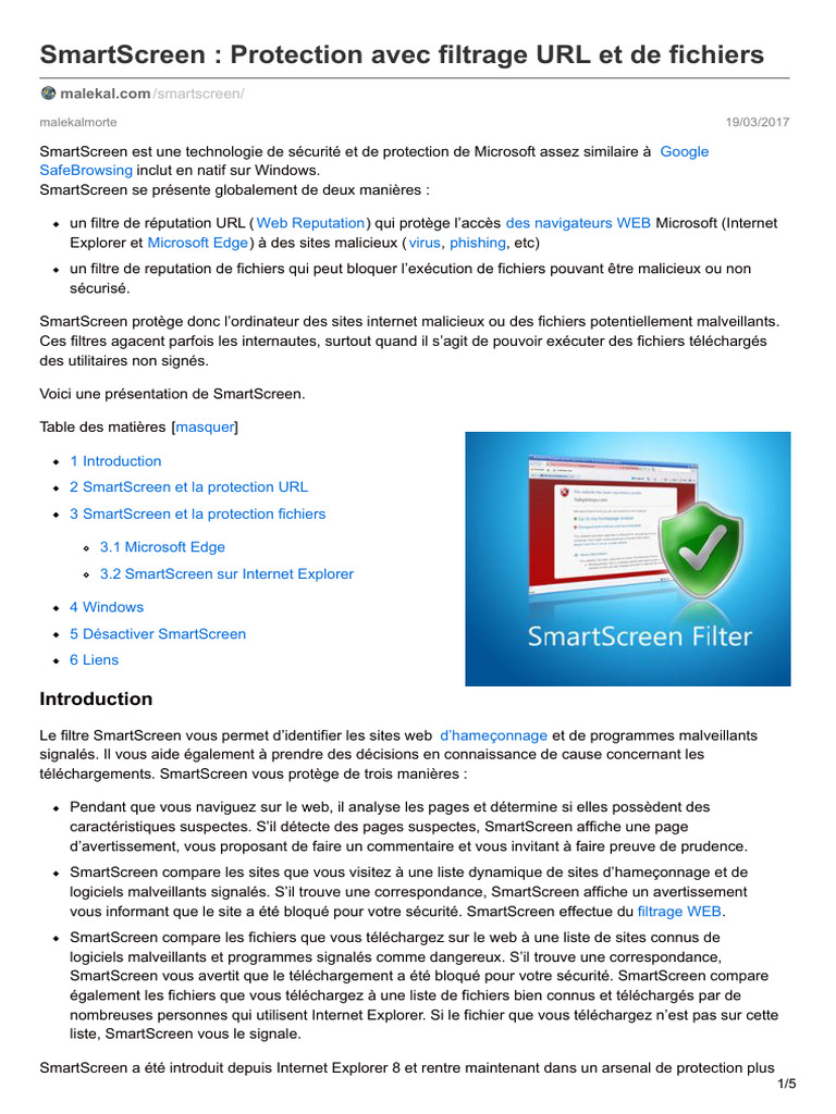 Protection SmartScreen sur Windows | PDF | Logiciel malveillant ...