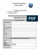 Formulario de Inscripción Unpaz Deportiva 2024