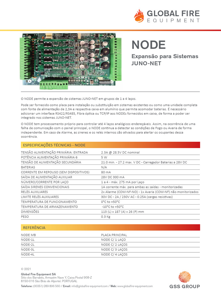 Global Fire NODE | PDF | Eletricidade | Eletrônicos