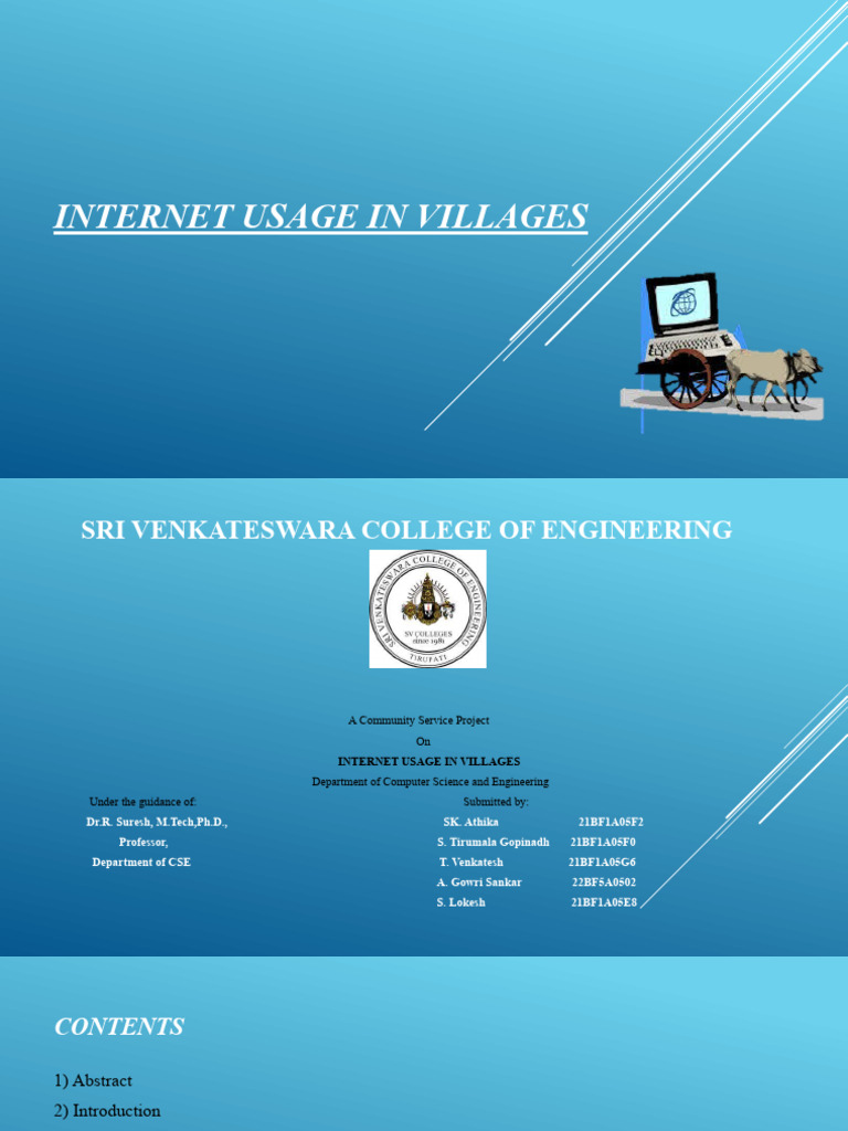 Internet Usage Impact in Villages | PDF | Internet | Computer Network