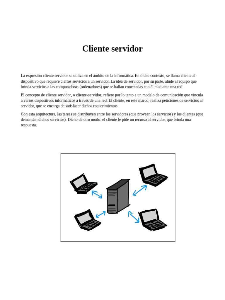 Cliente Servidor | PDF | Modelo cliente-servidor | Servidor (Computación)