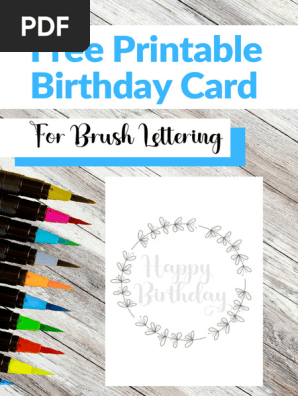 230621 - V3 - Freebie - Birthday Card for Brush Lettering - NhuanDaoCalligraphy