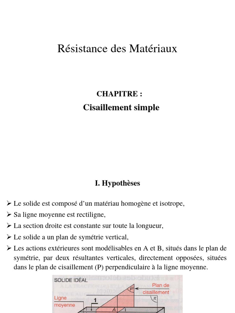 Calcul et Résistance au Cisaillement | PDF | Contrainte de cisaillement ...