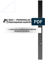 Sains Ting 1 KSSM - Bab 1 Pengenalan Kepada Penyiasatan Saintifik (Handsout)