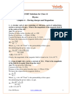 NCERT Solutions For Class 12 Physics Chapter 4 - Moving Charges and Magnetism