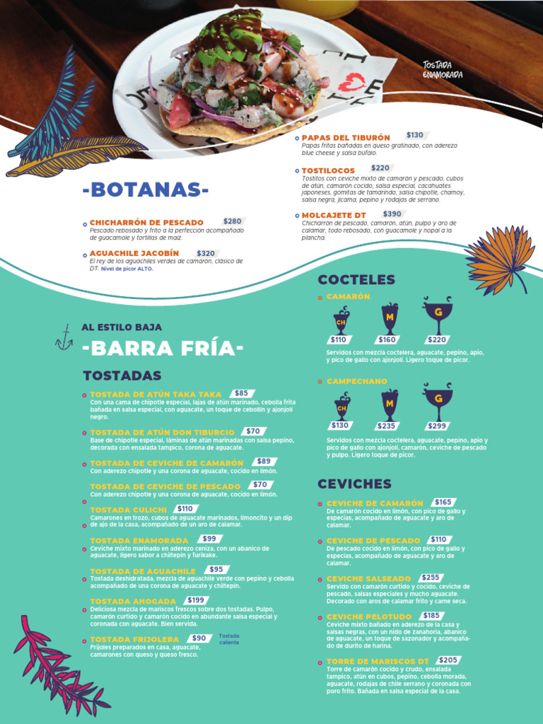 Menú DT Musa Digital 14.03.24 | PDF | Cilantro | Mariscos