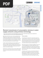 Remote Transmission of Consumption Volumes in Water