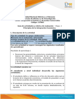 Guía de Actividades y Rúbrica de Evaluación - Unidad 1 - Etapa 2 - Principios de La Integración Económica