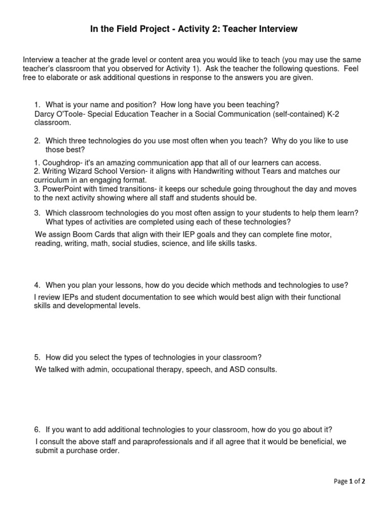 Annotated-Technology 20-In 20the 20field - 20interview | PDF ...