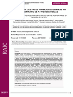 Artigo 5 - A Influência Das Fases Hormonais Femininas No Desempenho de Atividades Físicas