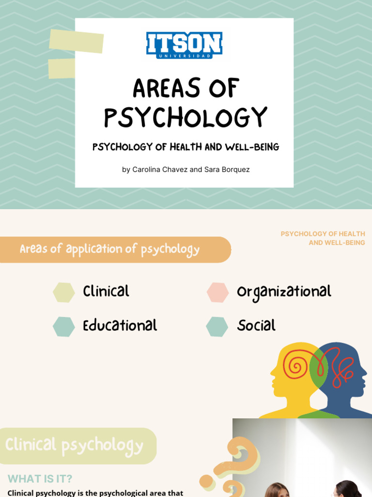 Areas of Psychology PDF Psychology Industrial And Organizational