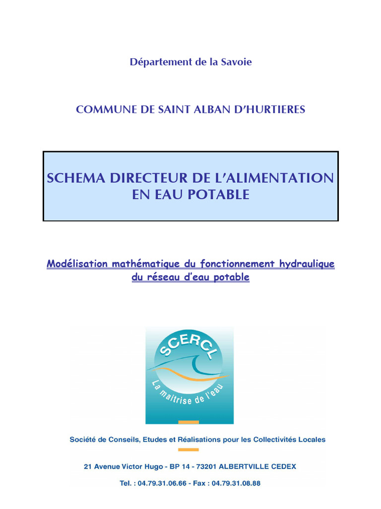 Modélisation hydraulique de l'eau à Saint Alban | PDF | Hydraulique ...