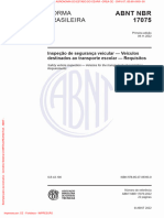 ABNT NBR 17075 2022 - Inspeção Transporte Escolar - Com Notas