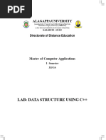 PG - MCA - Computer Applications - 315 14 - Data Structure Using C++ Lab - MCA