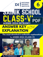 AISSEE 2024 Sainik Class 6 Answer Key