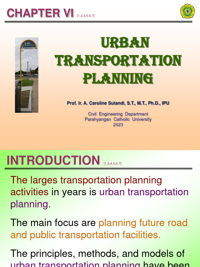 CH6 Urban Transportation Planning | PDF | Forecasting | Dependent And
