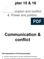 Chapter 15 & 16 Communication and Conflict & Power and Politics