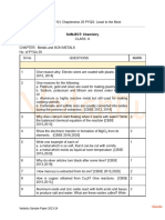 SUBJECT: Chemistry: Vedantu Sample Paper 2023-24