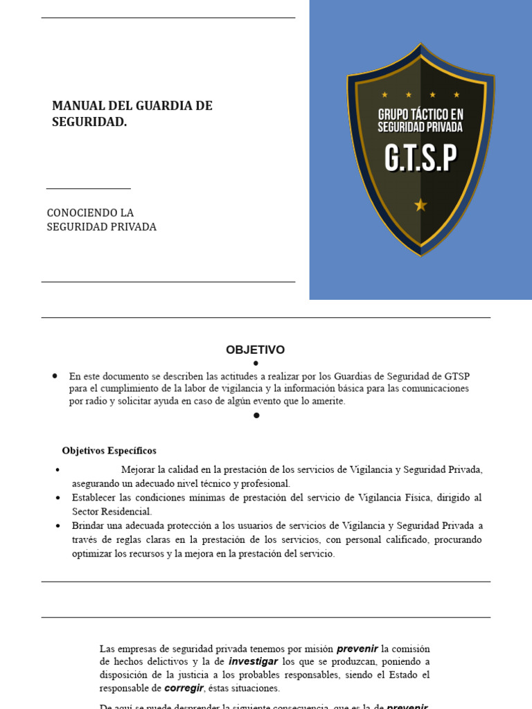 Manual del Guardia de Seguridad Privada | PDF | Valores | Business