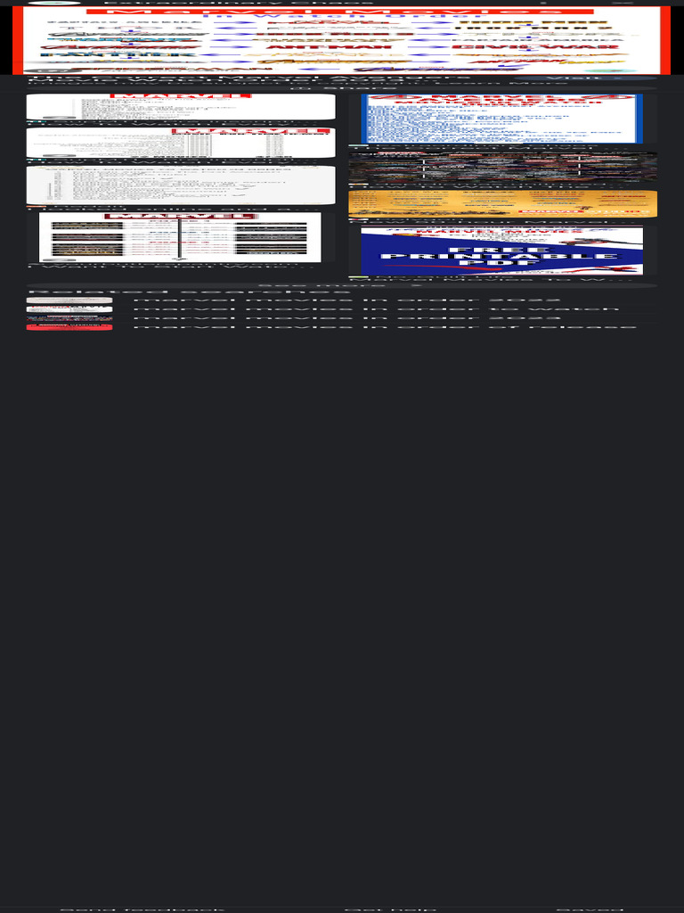 Marvel Movies in Order - Google Search | PDF