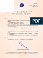 FPO SMP DS Thermodynamique II 2017-12-26 Correction