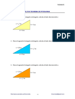 Enunciados Ejercicios Teorema de Pitagoras 1 ESO