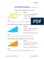 Soluciones Ejercicios Teorema de Pitagoras 1 ESO