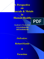A Perspective On Minerals and Metals in Human Health