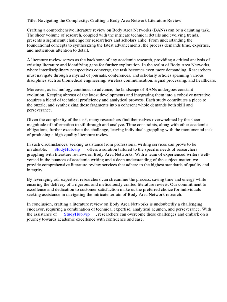 Body Area Network Literature Review PDF Computer Network Wireless