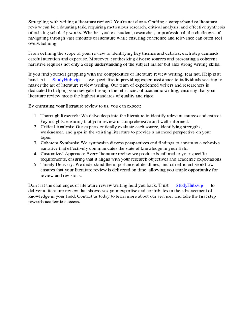 Short Literature Review