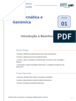 Aula 1 - Bioinformática e Genômica - 1