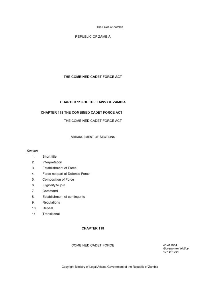 Combined Cadet Force Act | PDF | Military Rank | Sergeant
