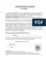 Declaracion Jurada de Domicilio