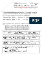 Acid-Base Back Titrations