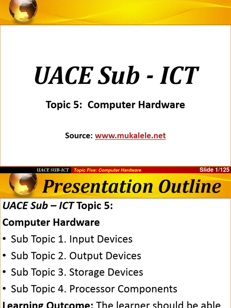 Computer Hardware Overview for UACE | PDF | Random Access Memory ...