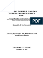 Developing Ensemble Quality in The Middle and High School Band