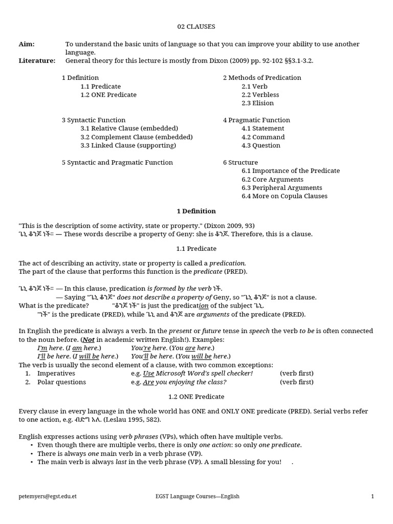 Academic English 02 Clauses | PDF | Clause | Question